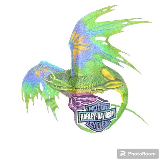 Size Small Men’s Vintage Harley Davidson Tee Shirt Dragon Y2K - Picture 3 of 9